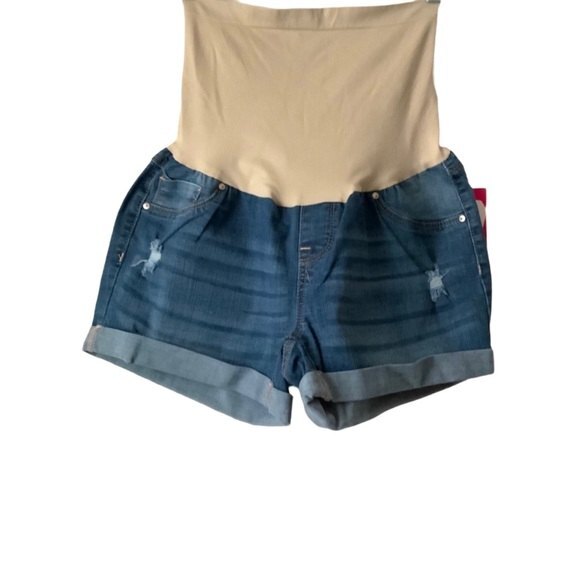 Blue Savvy Maternity Cuffed Full Panel Shorts Size Xl - Picture 6 of 6